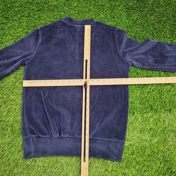 Vintage 80s Velour Sweater Womens S/M 18x23 Cropped - Picture 4 of 10